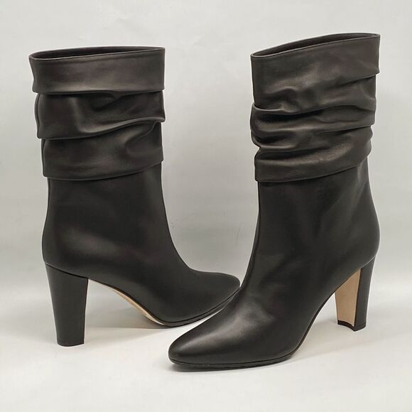 Manolo Blahnik Calasso 90MM Ruched Leather Boots size 38.5 - Picture 12 of 16